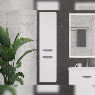 Пенал (35см) Velvex Estea pp.EST.35, белый матовый